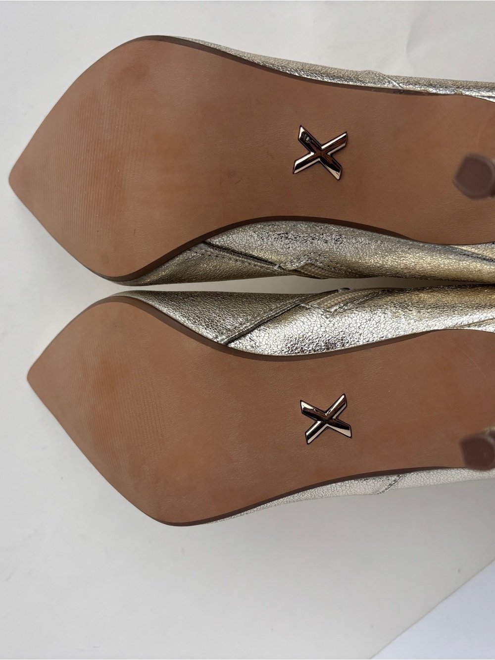 Express Metallic Gold Pointed-Toe Ankle Booties - Picture 12 of 13